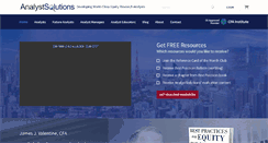 Desktop Screenshot of analystsolutions.com